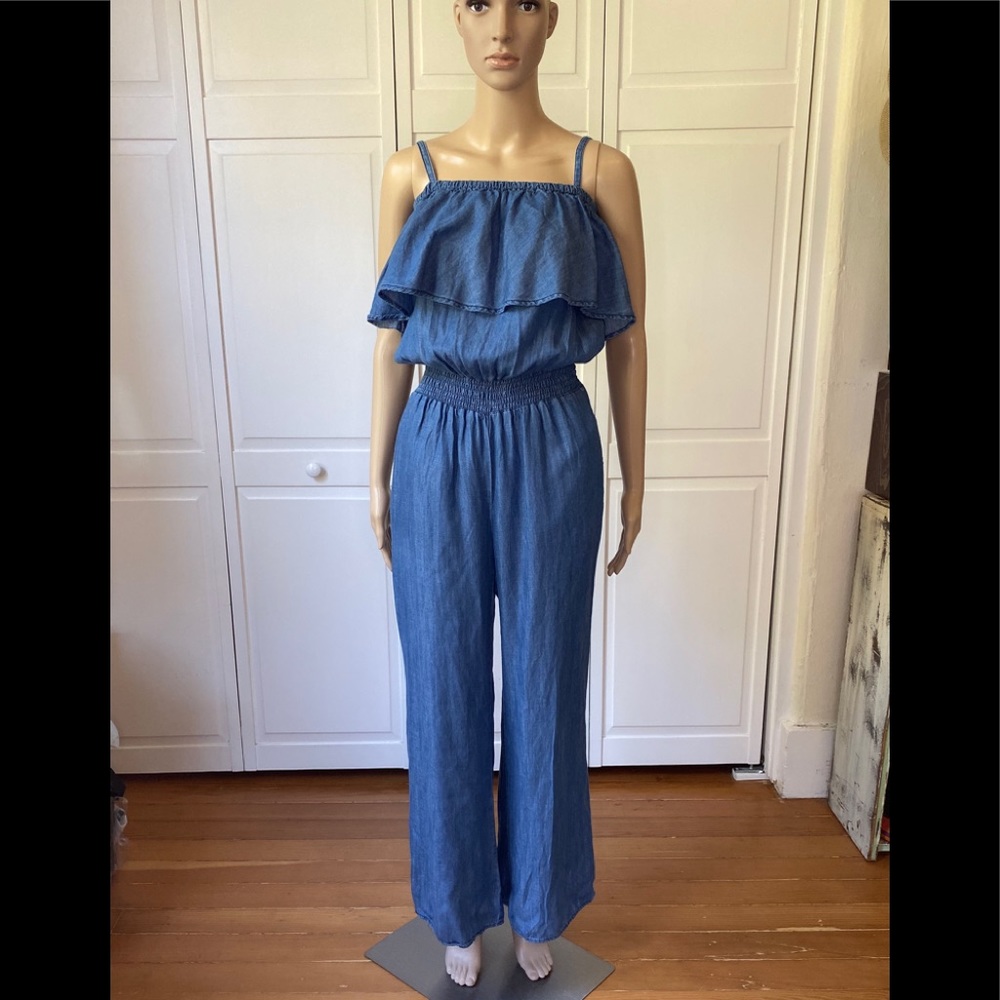Max Jeans Chambray Jumpsuit Sz Xs